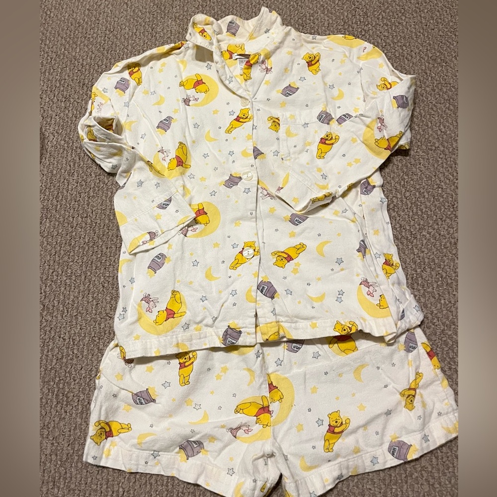 Vintage Disney Store Winnie the Pooh Flannel pajamas